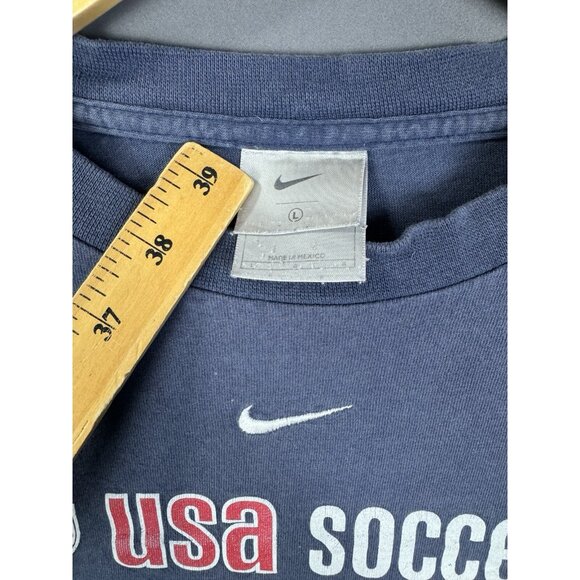 Vintage Y2K Nike Mid Swoosh USA Soccer Long Sleeve Cropped Womens Sports - Picture 13 of 15